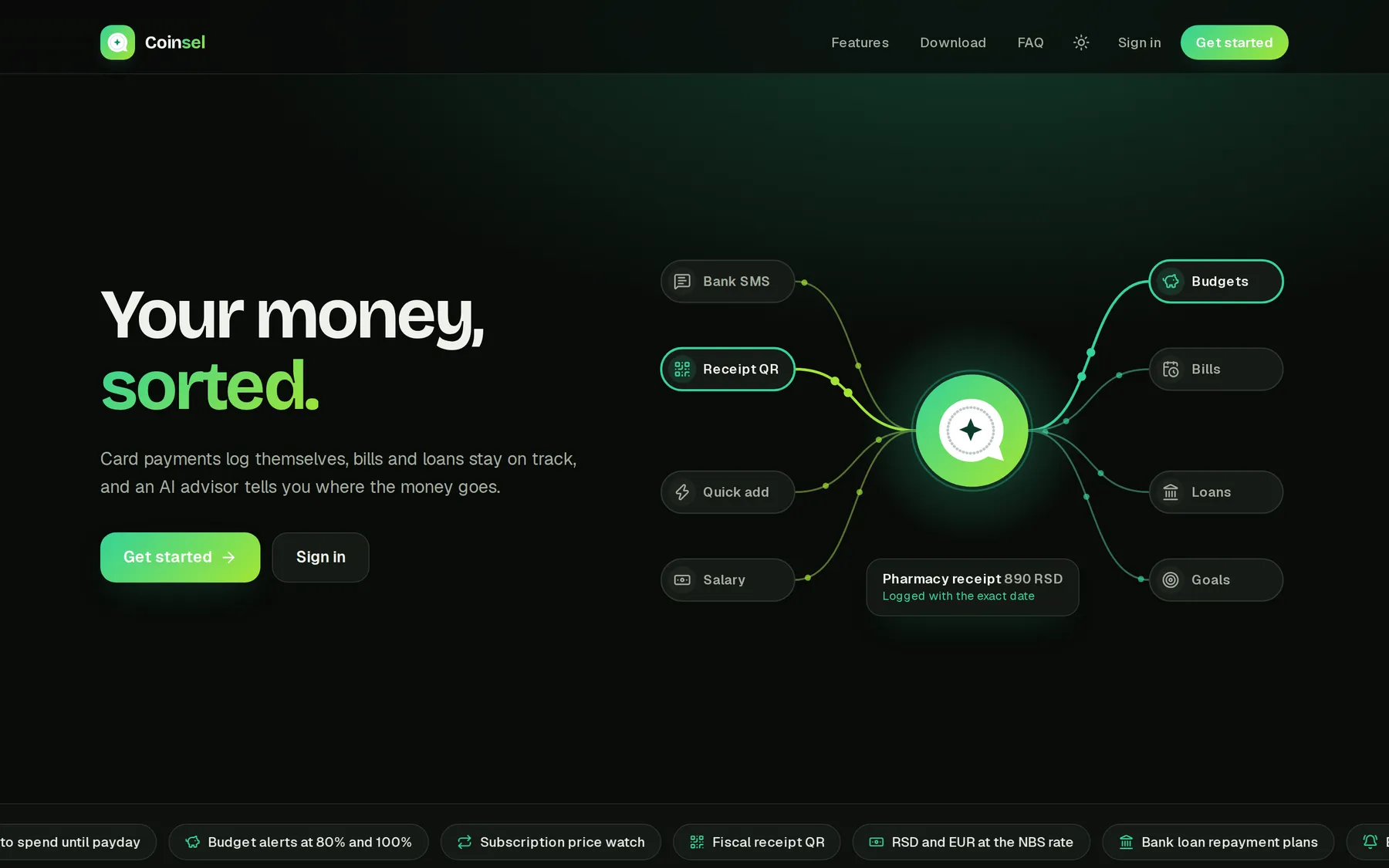 Coinsel screenshot